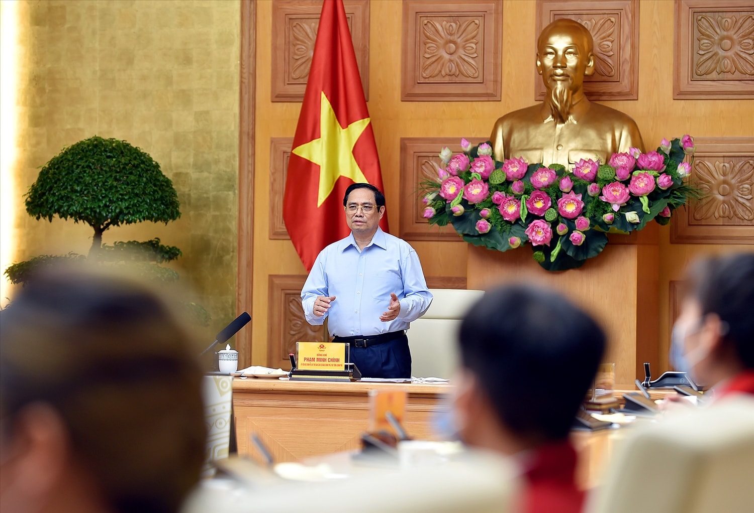 Thủ tướng yêu cầu các cấp, các ngành tạo mọi điều kiện tốt nhất để đoàn thể thao Việt Nam thi đấu, thể hiện tài năng tại Olympic Tokyo. - Ảnh: VGP/Nhật Bắc Thủ tướng yêu cầu các cấp, các ngành tạo mọi điều kiện tốt nhất để đoàn thể thao Việt Nam thi đấu, thể hiện tài năng tại Olympic Tokyo. - Ảnh: VGP/Nhật Bắc