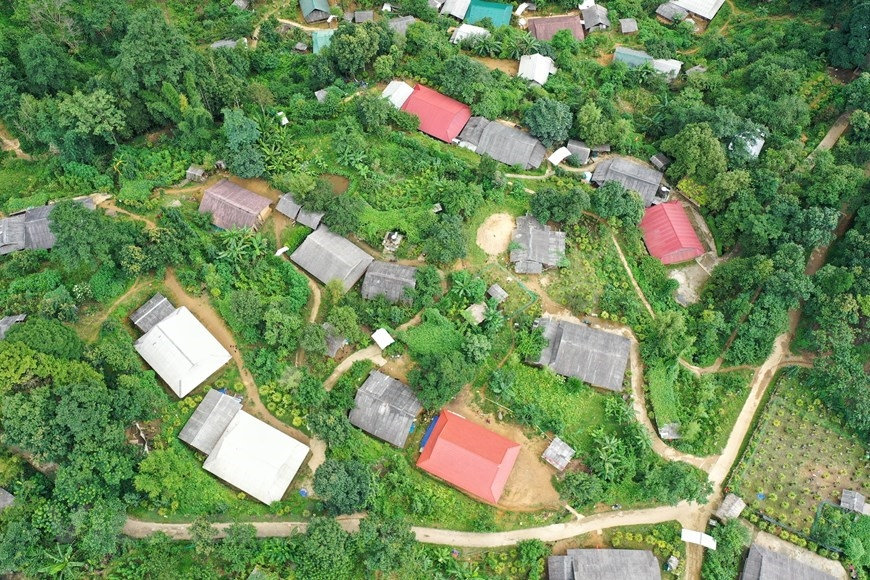 Một góc Sin Suối Hồ nhìn từ trên cao. (Ảnh: Xuân Mai/Vietnam+)