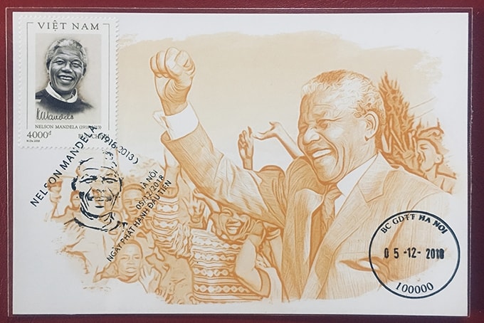 Tem phát hành tại Việt Nam nhân kỷ niệm 100 ngày sinh Nelson Mandela