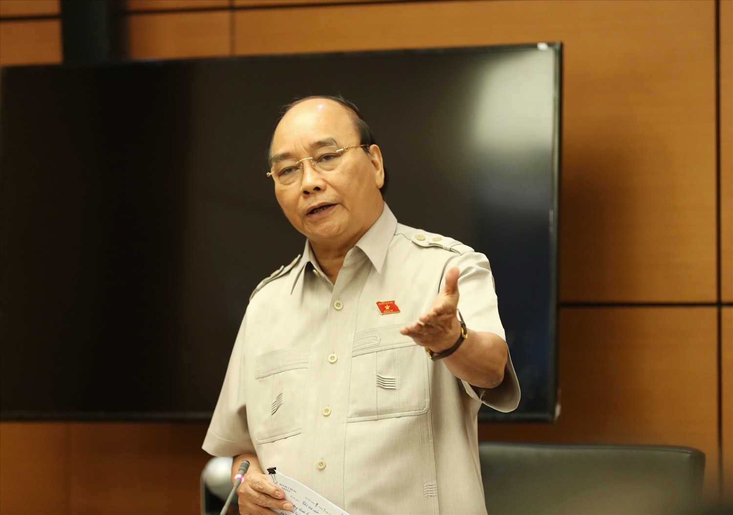 Chủ tịch nước Nguyễn Xuân Phúc nhận định, việc đời sống cả vật chất và tinh thần của người dân được cải thiện rõ rệt là một trong những thành quả quan trọng nhất. Ảnh: VGP/Hải Liên