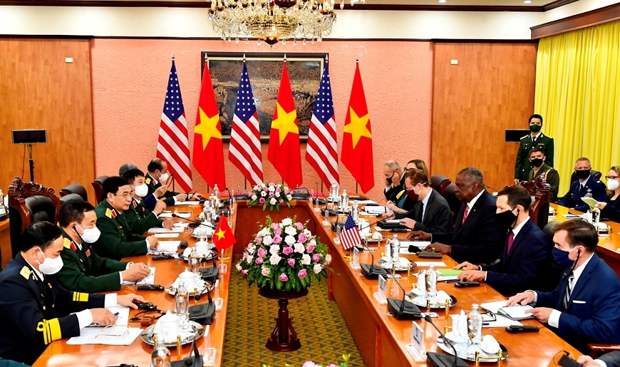 Toàn cảnh hội đàm - Ảnh: QĐND