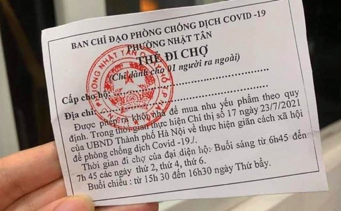 Thẻ đi chợ tại quận Tây Hồ
