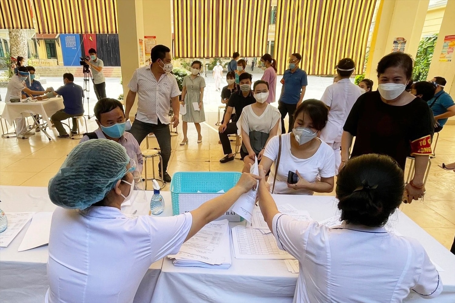 Chiến dịch tiêm chủng lớn nhất trong lịch sử của Thành phố Hà Nội. (Ảnh: Tư liệu)