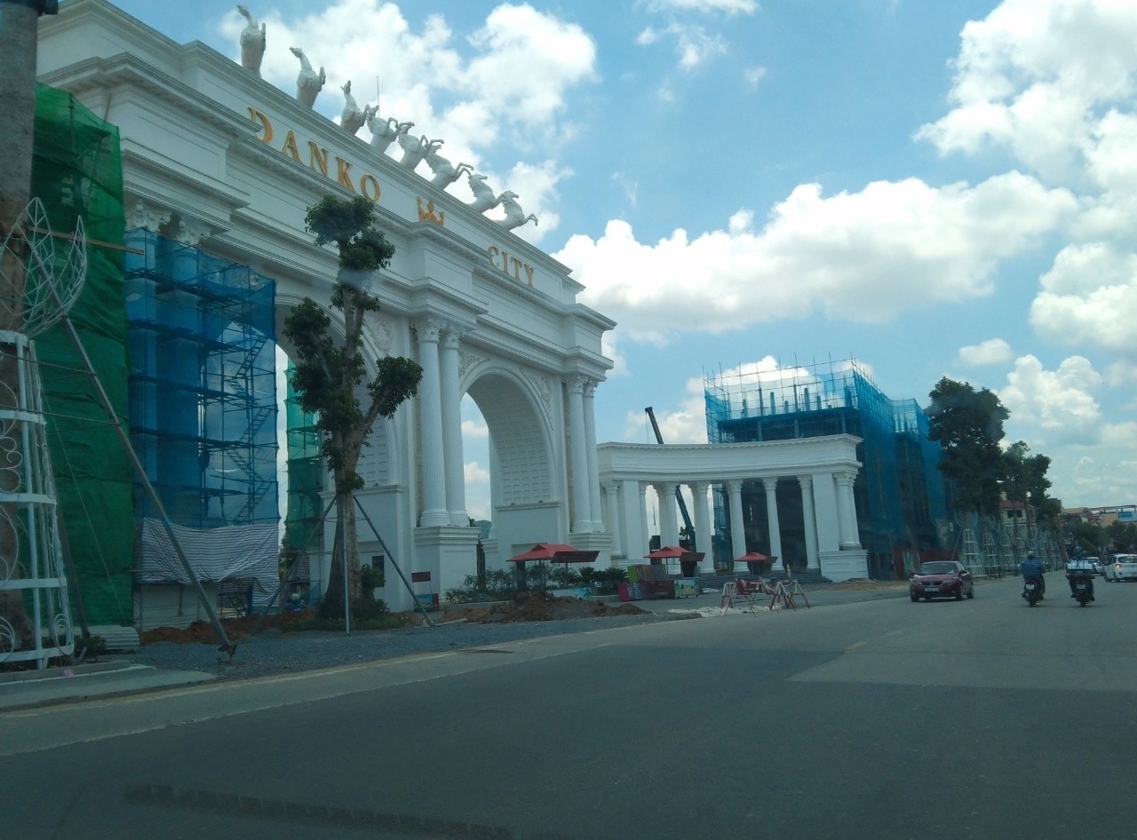 Cổng của Dự án Danko city Thái Nguyên đã được hoàn thiện