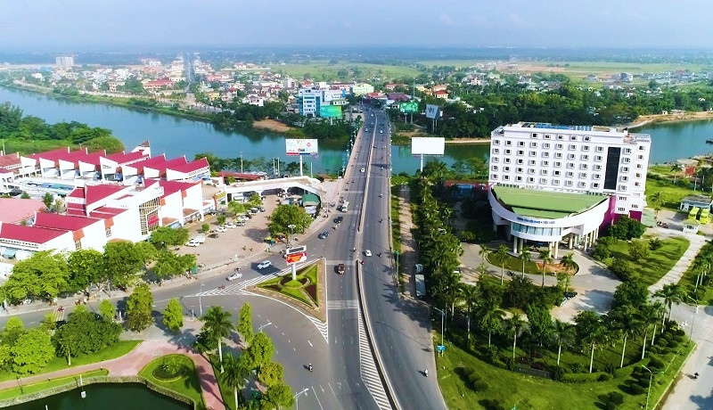 Một góc TP. Đông Hà (Ảnh được chụp qua Camera Trung tâm IOC TP. Đông Hà)