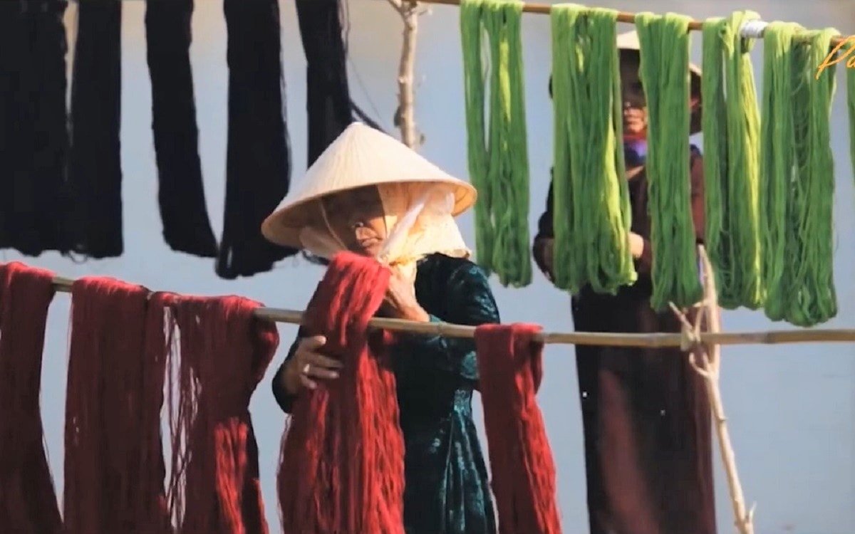 Hình ảnh cắt ra từ Video “Làng nghề thổ cẩm Chăm Mỹ Nghiệp (Ninh Thuận)” của tác giả Champasix
