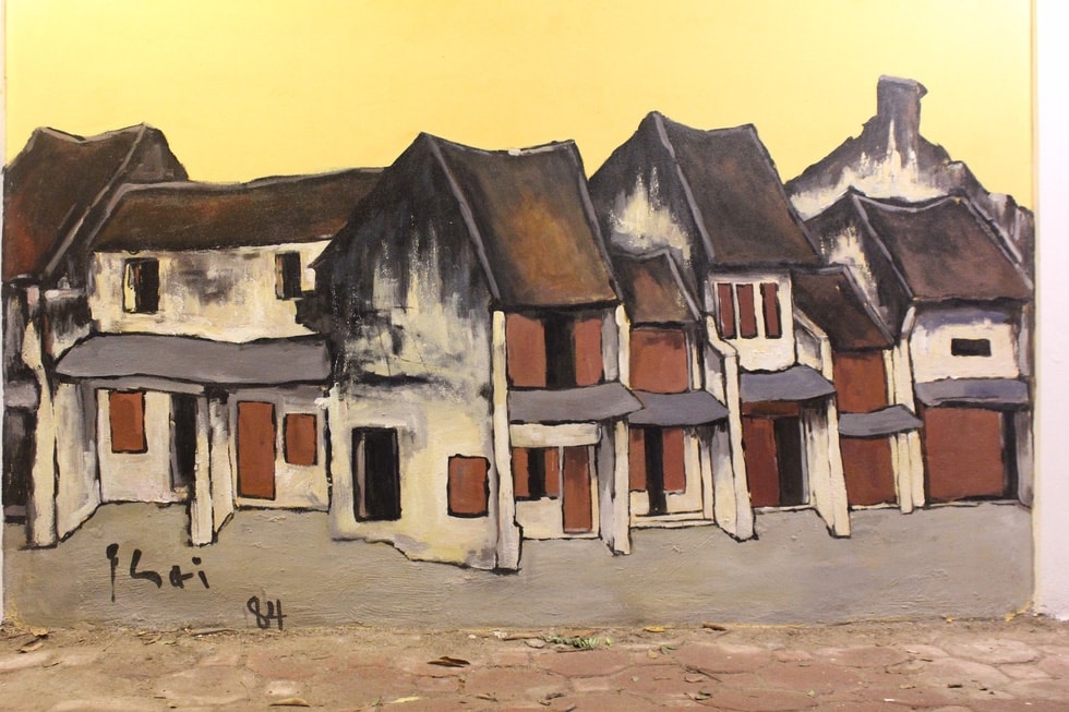 Phố Hàng Mắm- Tranh Bùi Xuân Phái