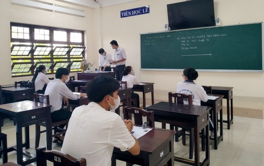 Các thi sinh tham dự đợt 2 Kỳ thi tốt nghiệp đảm bảo đúng quy chế. Ảnh: GDTĐ