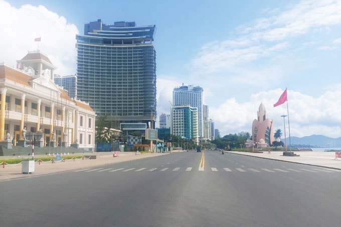 Nha Trang trong những ngày thực hiện giãn cách xã hội. Ảnh minh họa