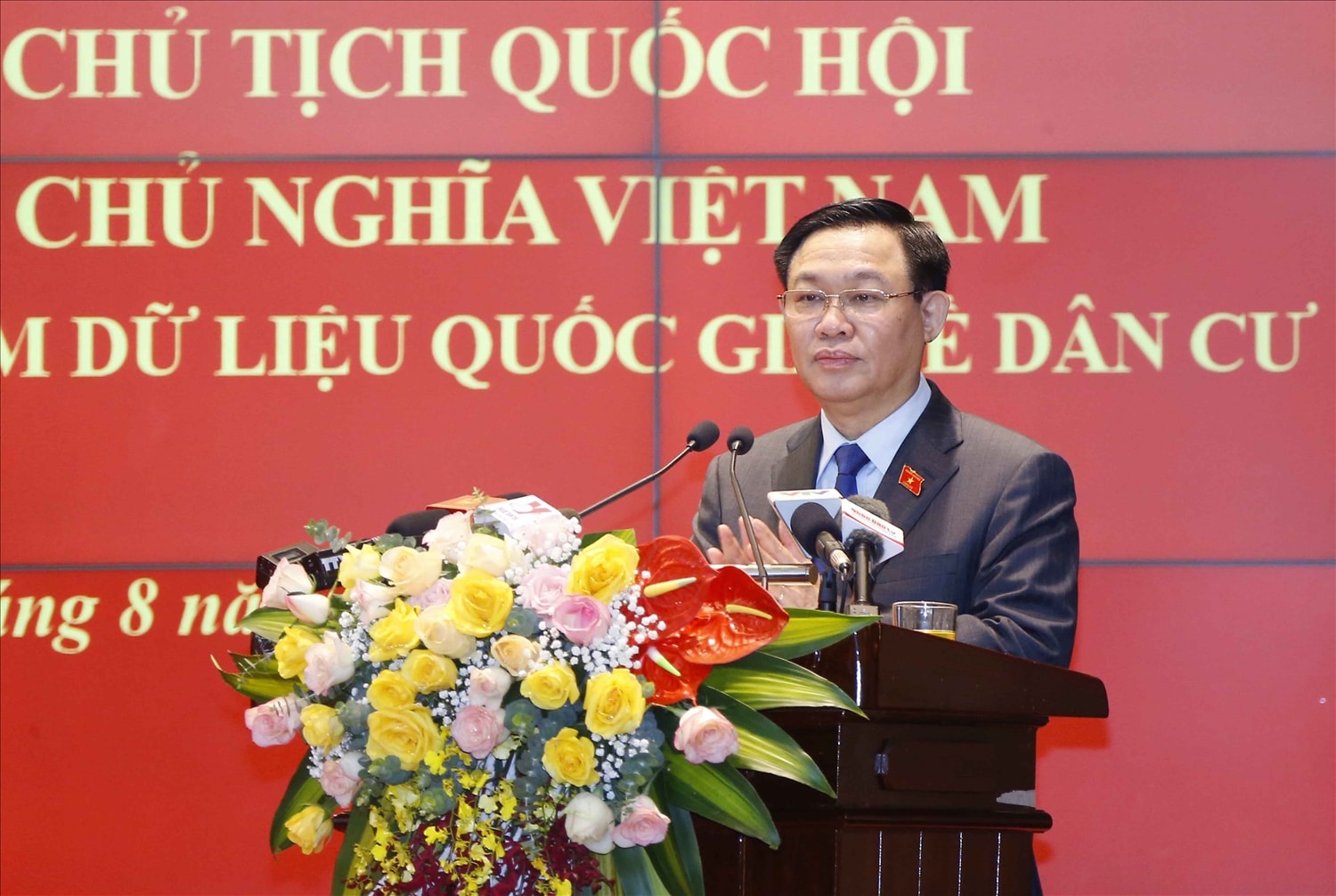 Chủ tịch Quốc hội Vương Đình Huệ phát biểu tại buổi làm việc - Ảnh:VGP/Thành Chung