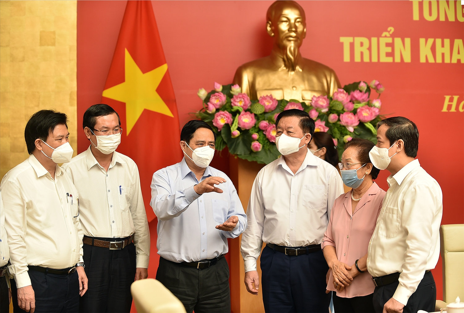 Thủ tướng Phạm Minh Chính: Phải cố gắng cao nhất, quan tâm sâu sắc nhất đến học sinh và giáo viên trong thời khắc khó khăn. Ảnh VGP/Nhật Bắc