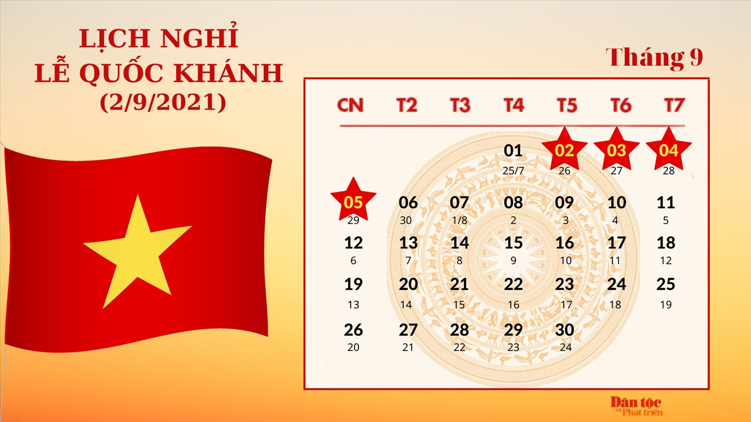 Lịch nghỉ Lễ Quốc khánh 2/9 theo quy định mới