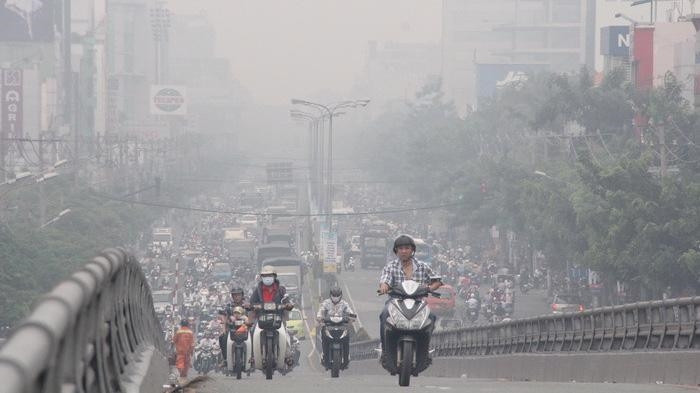 Ô nhiễm bụi mịn tại Hà Nội hồi tháng 1 năm 2021 (Thời điểm Hà Nội chưa giãn cách xã hội do dịch Covid-19)