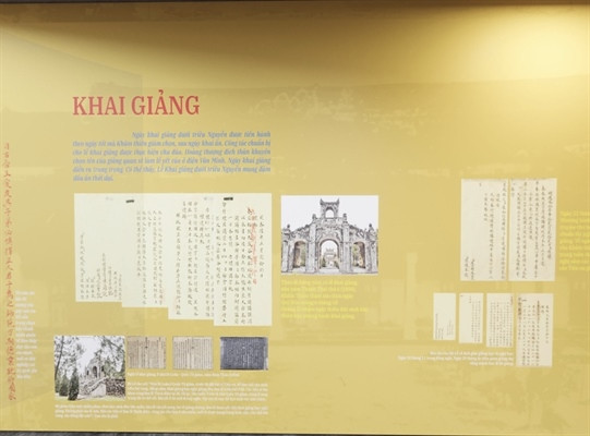  Những tư liệu về lễ khai giảng dưới triều Nguyễn