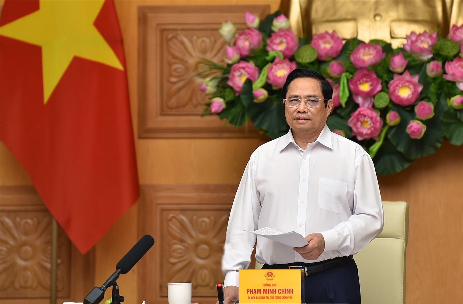 Thủ tướng khẳng định Chính phủ Việt Nam luôn sẵn sàng tạo điều kiện và đồng hành để các doanh nghiệp EU đầu tư, kinh doanh thuận lợi tại Việt Nam. Ảnh: VGP/Nhật Bắc Thủ tướng khẳng định Chính phủ Việt Nam luôn sẵn sàng tạo điều kiện và đồng hành để các doanh nghiệp EU đầu tư, kinh doanh thuận lợi tại Việt Nam. Ảnh: VGP/Nhật Bắc