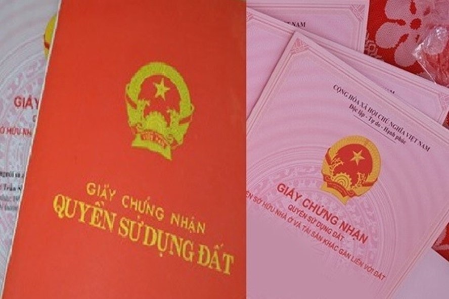 Giấy chứng nhận quyền sử dụng đất. Ảnh: LĐO