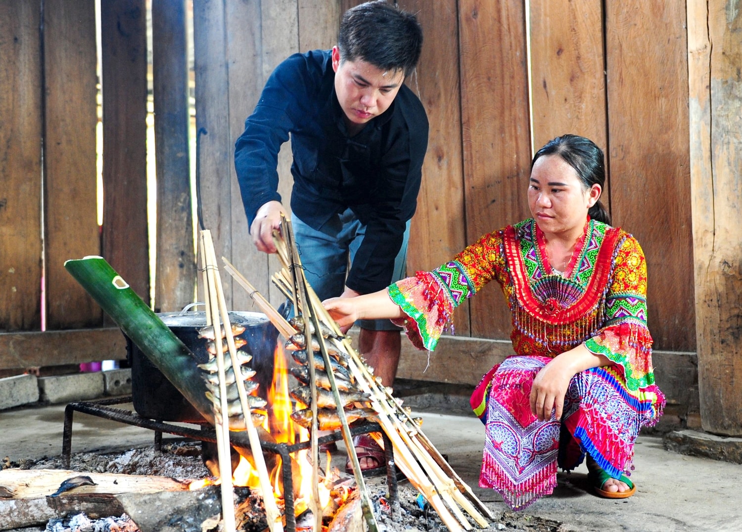 Món cá chép thả ruộng bậc thang nướng khiến nhiều du khách nhớ mãi
