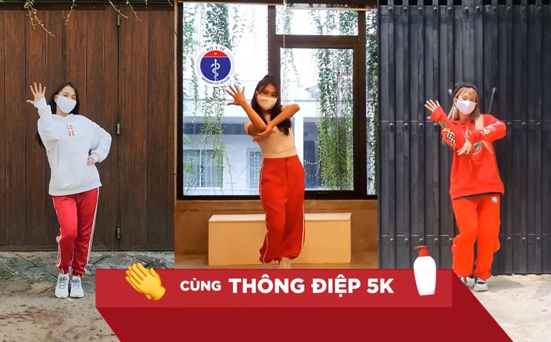 Bài hát “Vũ điệu 5K” cổ vũ tinh thần phòng, chống dịch bệnh nhận được sự hưởng ứng tích cực trong cộng đồng. Ảnh: An Nhi Bài hát “Vũ điệu 5K” cổ vũ tinh thần phòng, chống dịch bệnh nhận được sự hưởng ứng tích cực trong cộng đồng. Ảnh: An Nhi