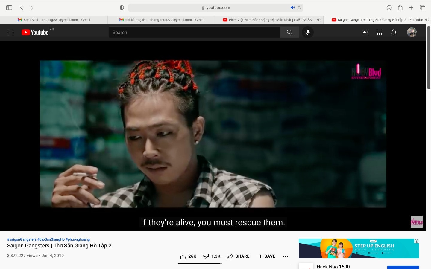 Một tập phim Thợ săn giang hồ thu hút gần 4 triệu lượt xem, thậm chí còn được dịch sang tiếng Anh.
