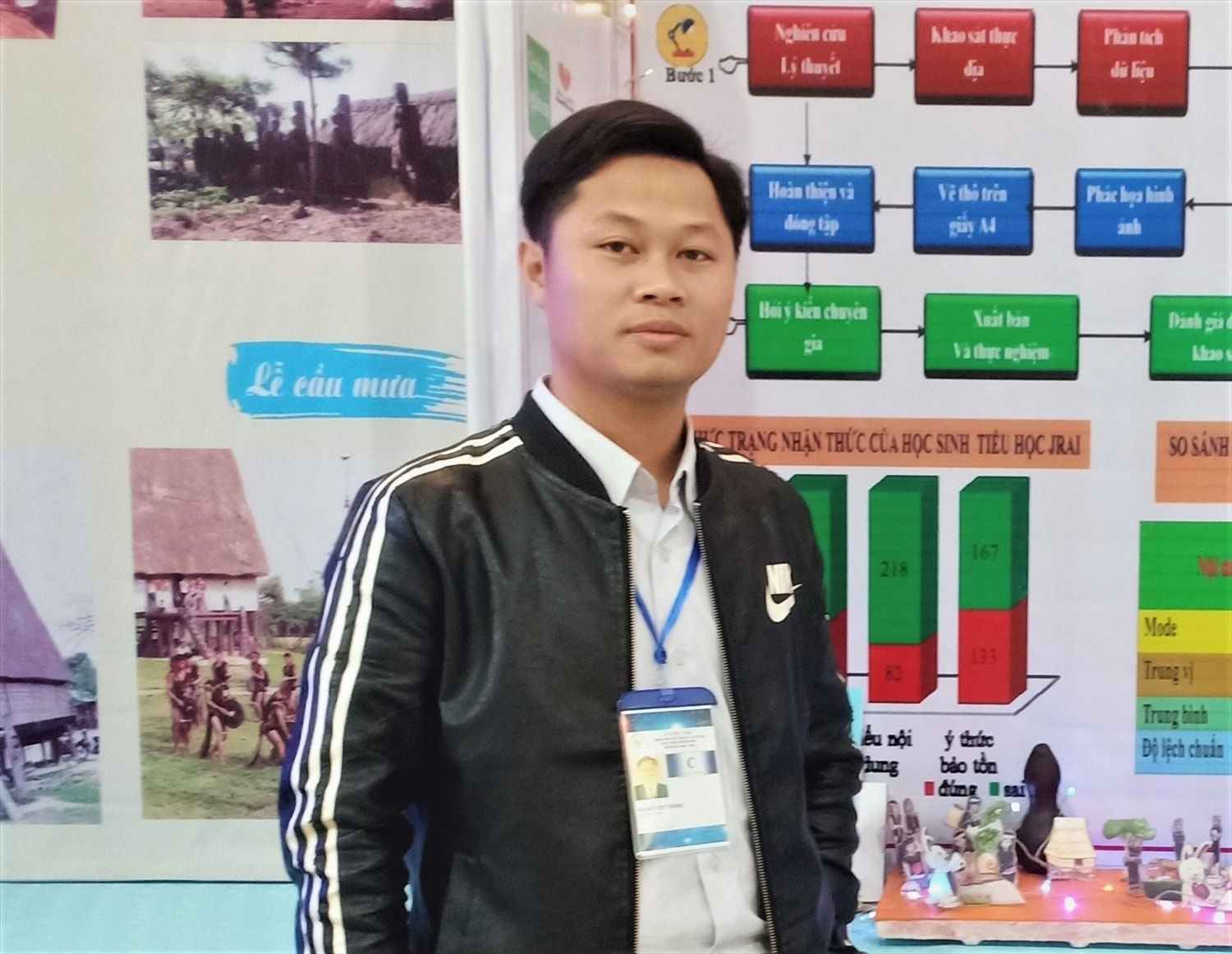 Thầy giáo Hoàng Việt Trung có nhiều sáng kiến trong giảng dạy và nghiên cứu khoa học.