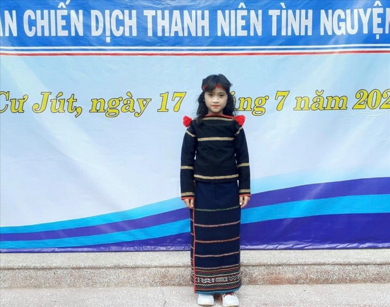H’Ô Ran trong trang phục truyền thống