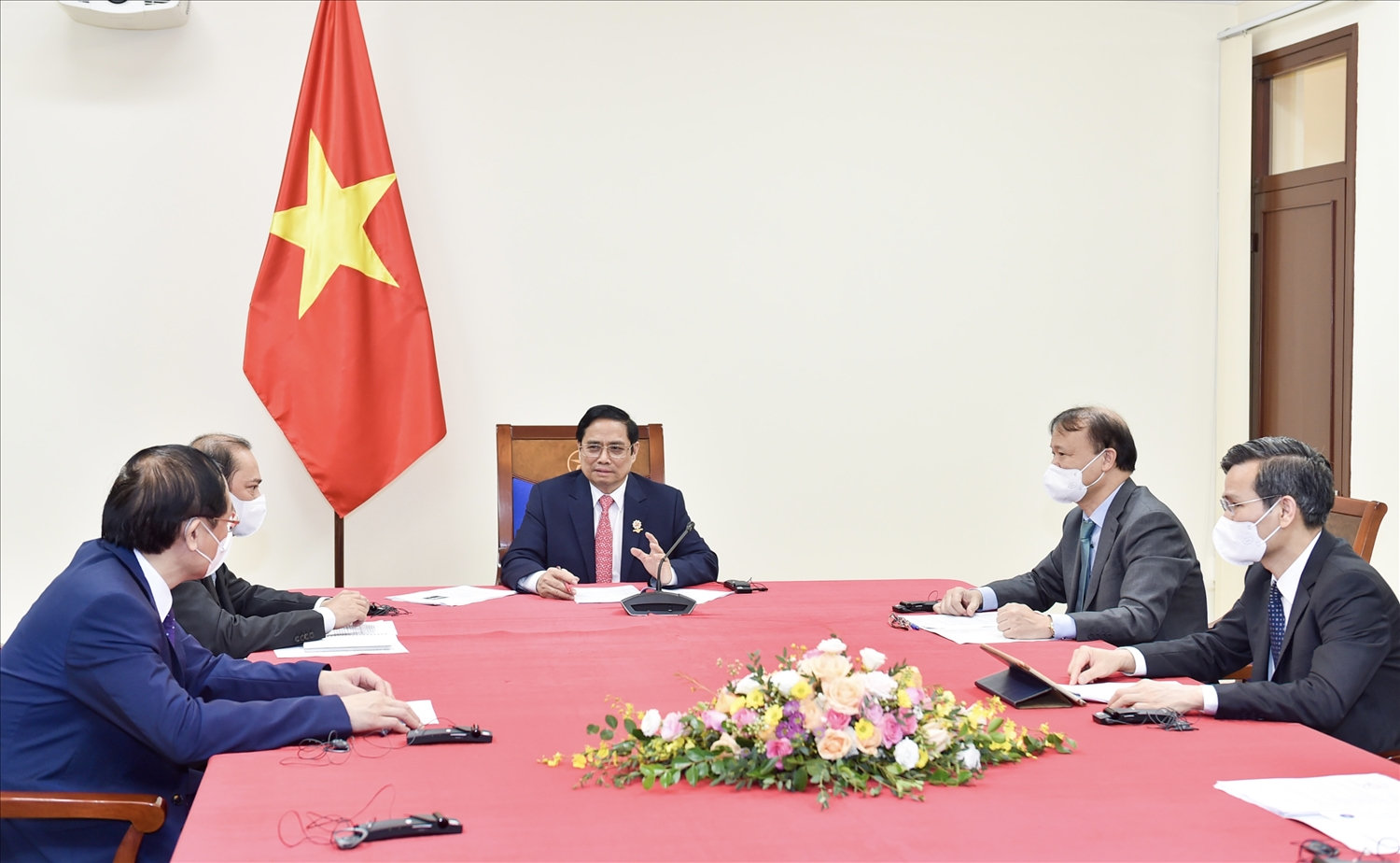 Thủ tướng Chính phủ Phạm Minh Chính và Tổng thống nước Cộng hòa Chile Sebastian Piñera nhất trí một số biện pháp tăng cường quan hệ Đối tác toàn diện giữa hai nước thời gian tới - Ảnh: VGP/Nhật Bắc
