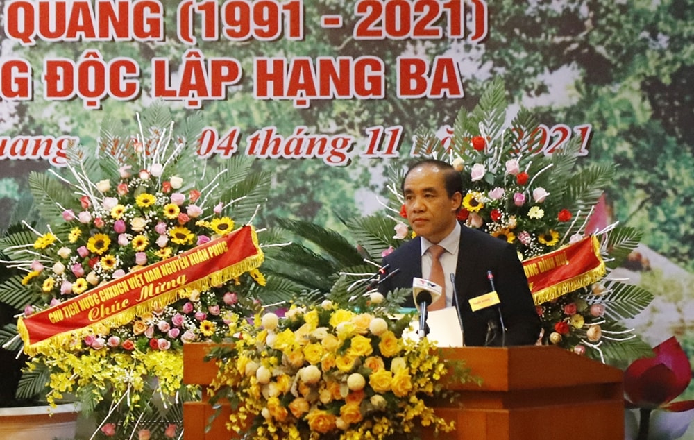 Bí thư Tỉnh ủy Tuyên Quang Chầu Văn Lâm đọc diễn văn tại Lễ kỷ niệm Bí thư Tỉnh ủy Tuyên Quang Chầu Văn Lâm đọc diễn văn tại Lễ kỷ niệm