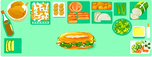 Bánh mì Việt Nam từng xuất hiện trên trang chủ của Google ở hơn 10 quốc gia. Bánh mì Việt Nam từng xuất hiện trên trang chủ của Google ở hơn 10 quốc gia.