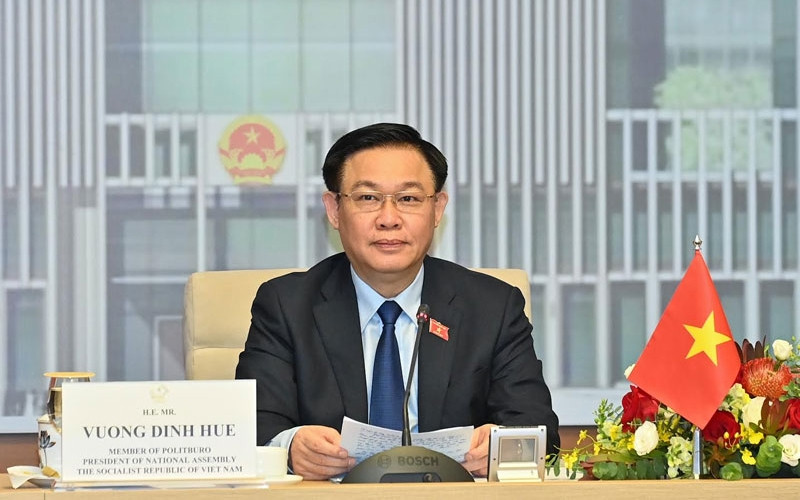 Chủ tịch Quốc hội Vương Đình Huệ. (Ảnh: DUY LINH)
