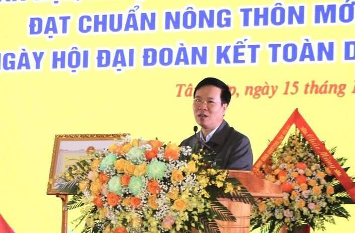 Đồng chí Võ Văn Thưởng phát biểu tại buổi lễ