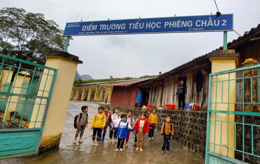 Điểm trường Phiêng Chầu 2, xã Đình Phùng, huyện Bảo Lạc