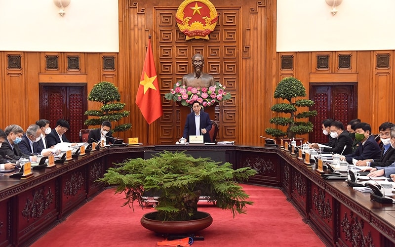 Thủ tướng Phạm Minh Chính phát biểu tại cuộc họp.
