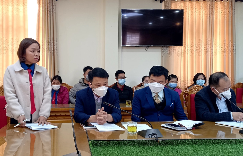 Đại diện các bác sĩ trẻ được đào tạo theo dự án 585 phát biểu
