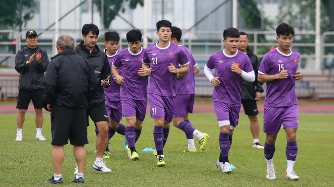 Đội tuyển Việt Nam đã sẵn sàng đánh bại Malaysia.Ảnh: VFF