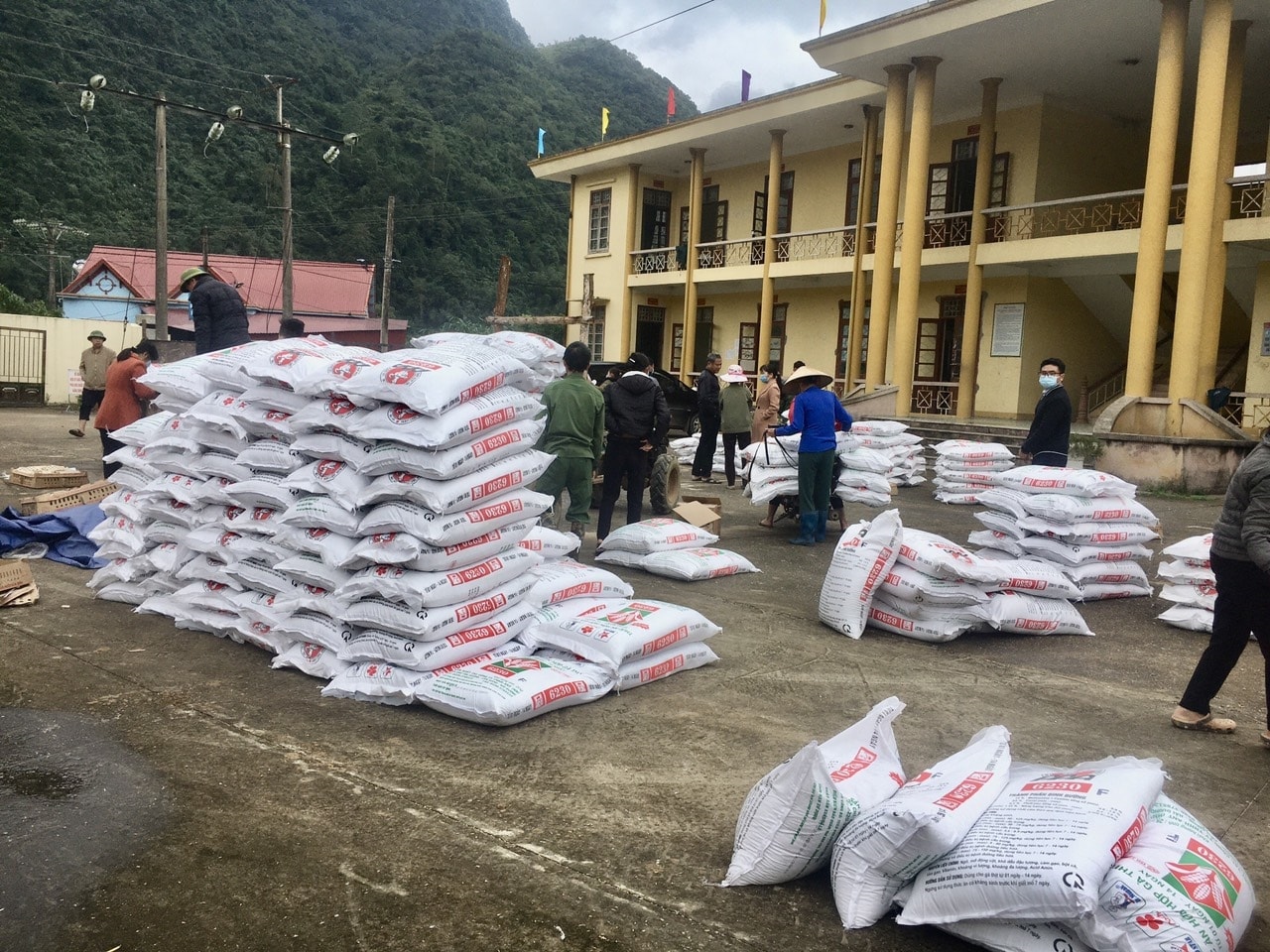  Chi cục Phát triển nông thôn tỉnh Thái Nguyên cấp cám hỗn hợp hỗ trợ các hộ tham gia dự án)