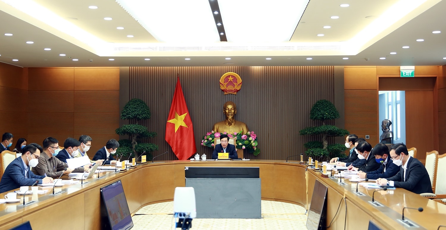 Phó Thủ tướng Thường trực Chính phủ Phạm Bình Minh chủ trì cuộc họp Phó Thủ tướng Thường trực Chính phủ Phạm Bình Minh chủ trì cuộc họp. Ảnh: VGP/Hải Minh