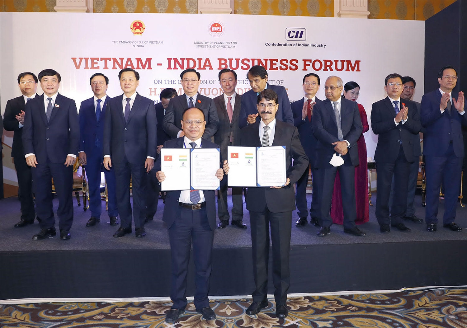 Tập đoàn Tân Thành Holdings và Tập đoàn Sami-Sabinsa (Ấn Độ) trao đổi biên bản hợp tác về phát triển chuỗi giá trị dược liệu tại Việt Nam với sự chứng kiến của Chủ tịch Quốc hội  Việt Nam và lãnh đạo các bộ, ngành hai nước