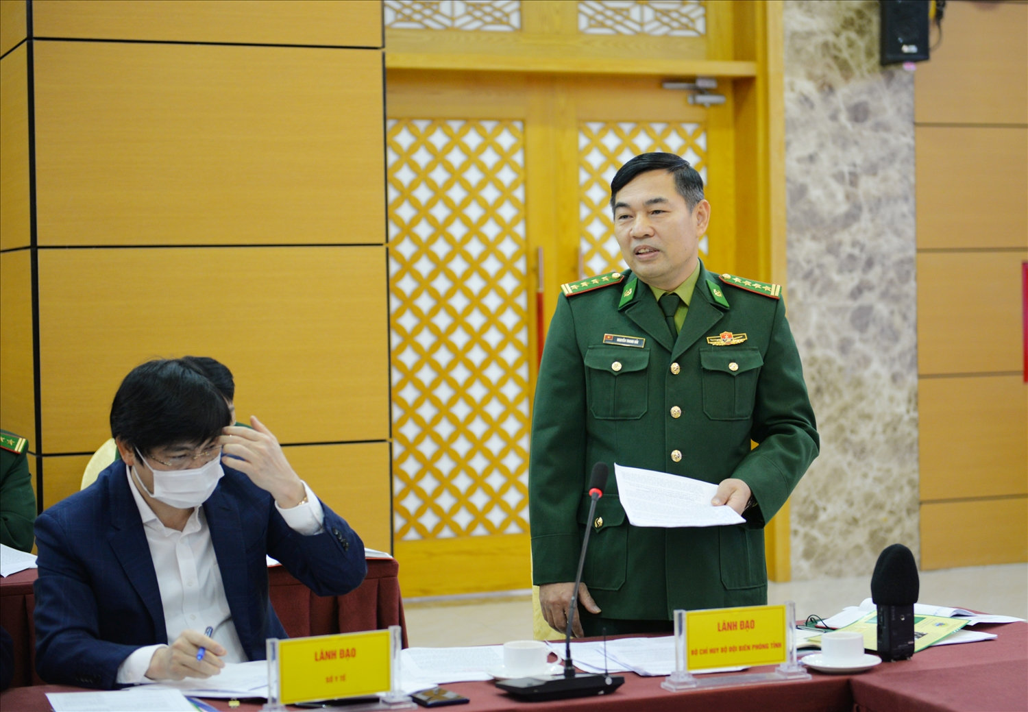 Đại tá Nguyễn Thanh Hải, Bí thư Đảng Ủy, Chính ủy Bộ đội Biên phòng tỉnh Quảng Ninh thông tin đến các cơ quan báo chí Đại tá Nguyễn Thanh Hải, Bí thư Đảng Ủy, Chính ủy Bộ đội Biên phòng tỉnh Quảng Ninh thông tin đến các cơ quan báo chí