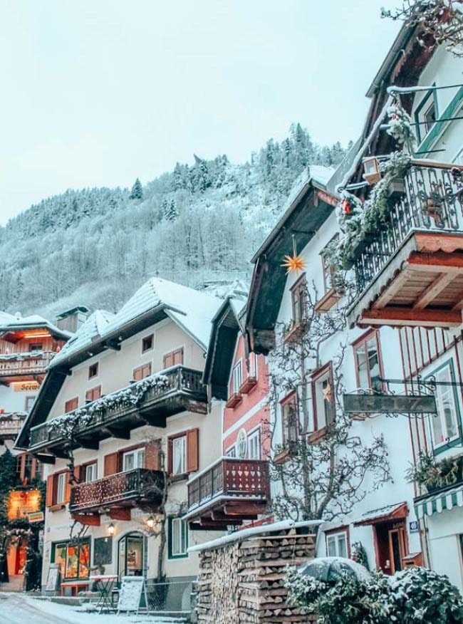 Những ngôi nhà ở làng Hallstatt