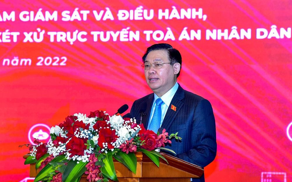 Chủ tịch Quốc hội Vương Đình Huệ phát biểu tại lễ khánh thành Chủ tịch Quốc hội Vương Đình Huệ phát biểu tại lễ khánh thành