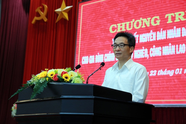 Phó Thủ tướng Vũ Đức Đam bày tỏ niềm vui với cám xúc rất đặc biệt khi về thăm, chúc Tết Đảng bộ, nhân dân, chính quyền tỉnh Bình Thuận - Ảnh: VGP/Đình Nam