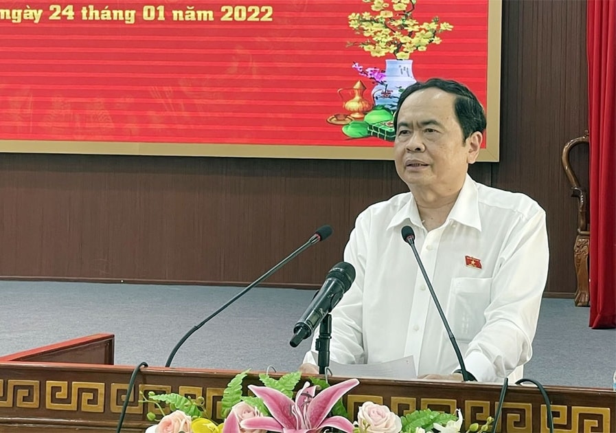 Phó Chủ tịch Thường trực Quốc hội Trần Thanh Mẫn phát biểu 