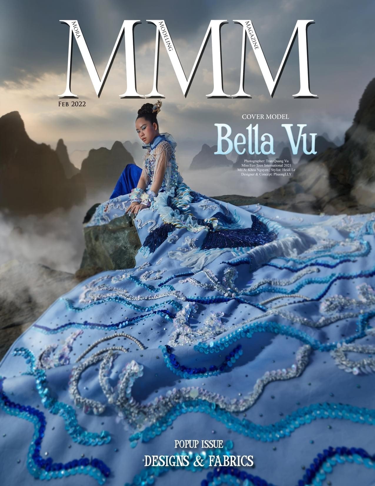 Bella Vũ Huyền Diệu diện thiết kế của Phương Hồ trên tạp chí MMMagazine