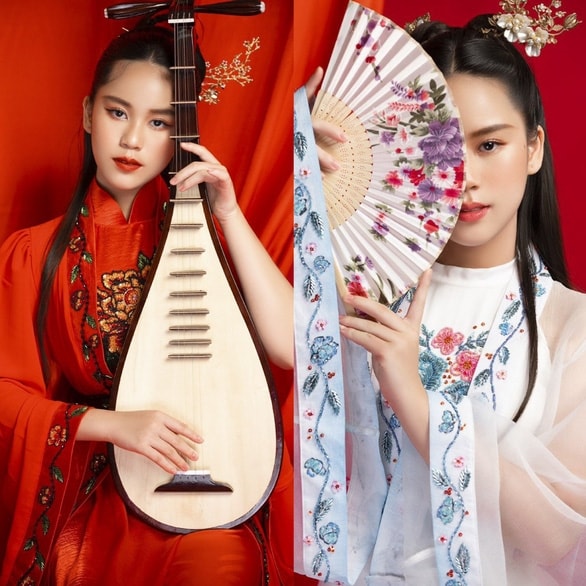 Bella Vũ Huyền Diệu trong mẫu thiết kế 