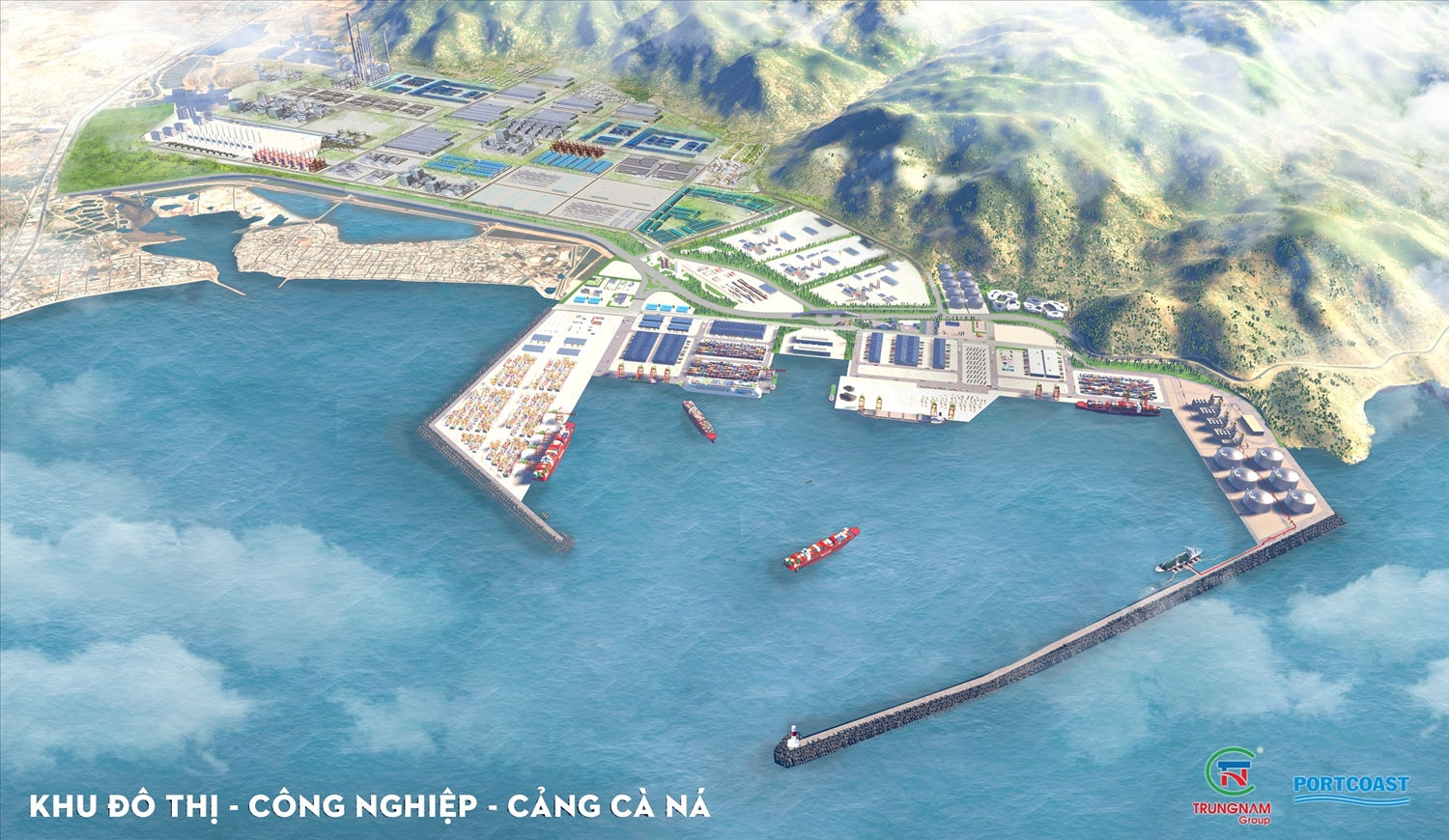 Phối cảnh tổng thể của Khu đô thị - Công nghiệp - Cảng Cà Ná