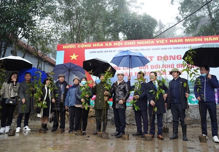 Các đại biểu tham gia trồng cây tại Chương trình Các đại biểu tham gia trồng cây tại Chương trình