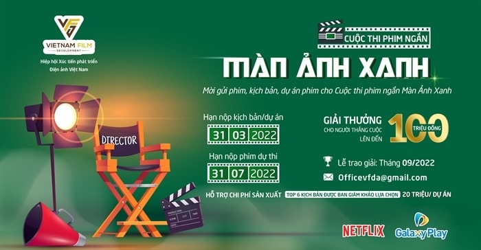 Hiệp hội Xúc tiến phát triển Điện ảnh Việt Nam (VFDA) kêu gọi các nhà làm phim tham gia cuộc thi Cuộc thi Phim ngắn Màn ảnh xanh