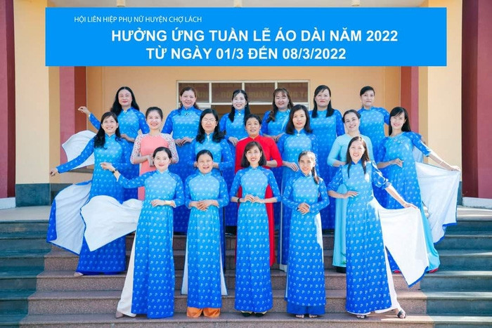 Hội LHPN huyện Chợ Lách, tỉnh Bến Tre, hưởng ứng Tuần lễ Áo dài năm 2022