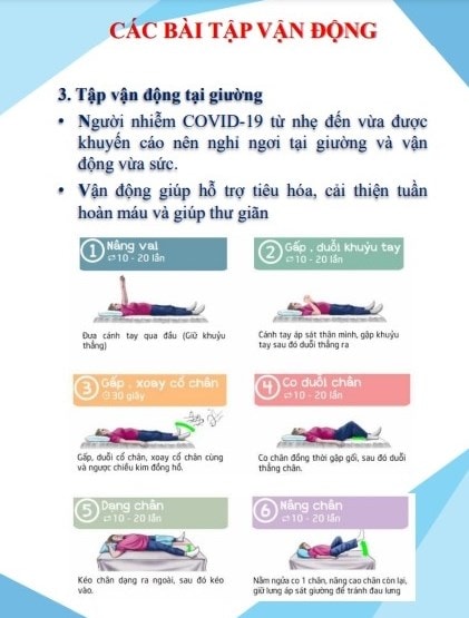 Hướng dẫn tập thở, tăng thể lực cho F0 điều trị tại nhà 2