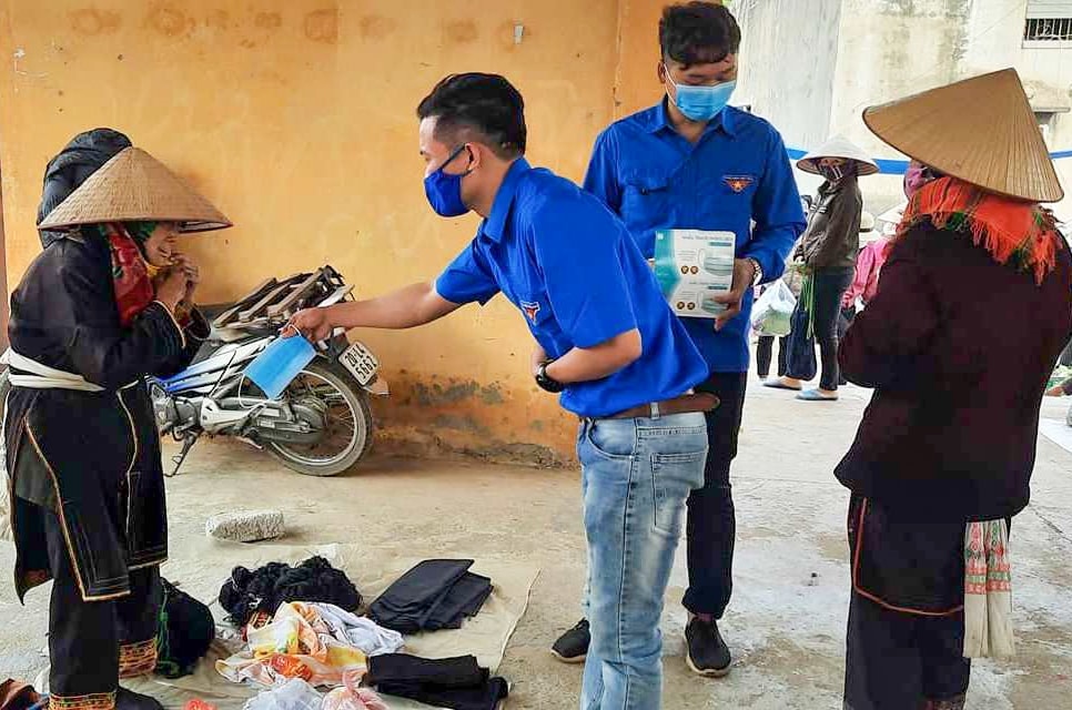 Đoàn Thanh niên xã Hợp Tiến huyện Đồng Hỷ, tỉnh Thái Nguyên tích cực tuyên truyền người dân phòng chống Covid